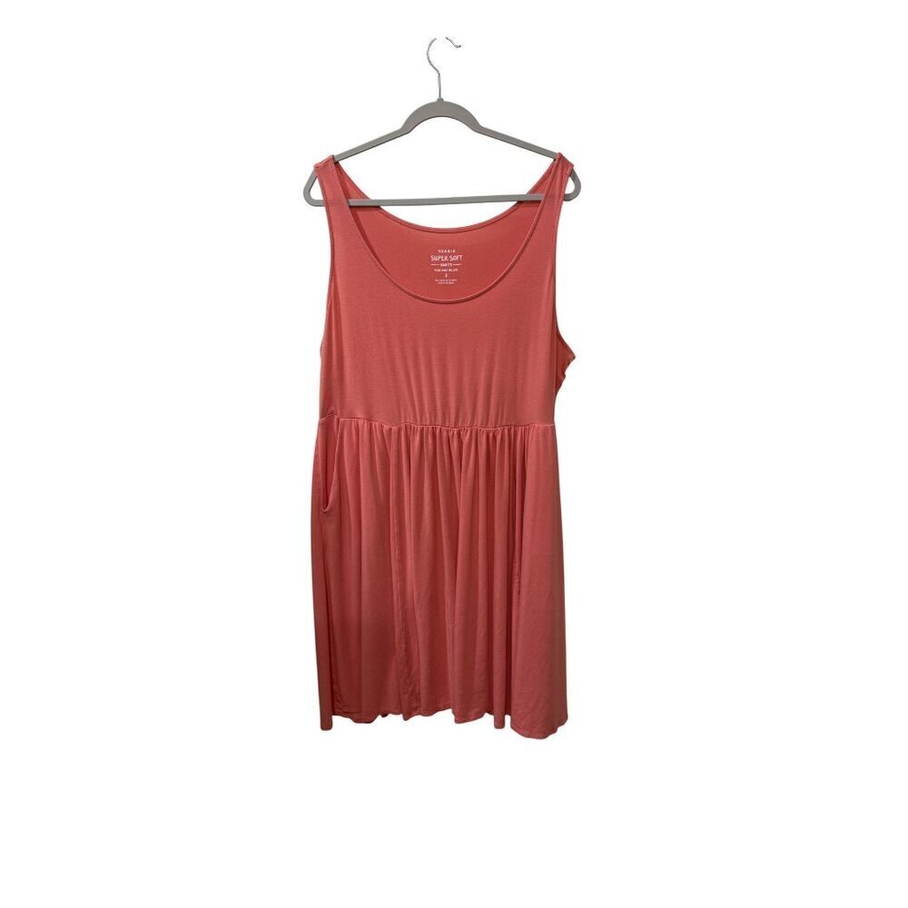 Torrid Womens Super Soft Coral Tank Dress With Pockets Size 3 Flowy Lightweight